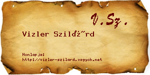 Vizler Szilárd névjegykártya