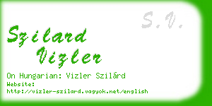 szilard vizler business card