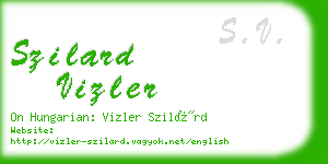 szilard vizler business card